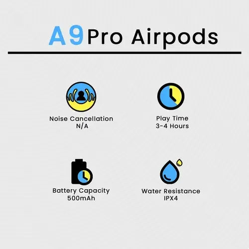 A9 Pro Airpods – Wireless Display Earbuds